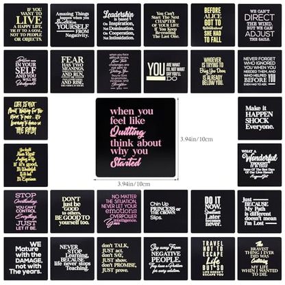 Knana 60Pcs Daily Affirmations Cards Affirmations cards for women, Affirmations Cards for Meditation Exercises, Inspirational Cards, Meditation Cards (Black)
