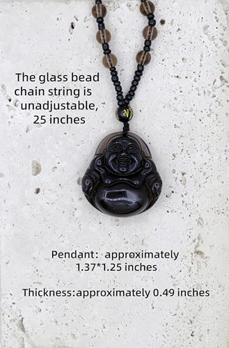 Crystal Pendant Necklaces Healing love Women's Men's choker Obsidian Tiger eye White Crystal Black Gold waterproof dainty Charm stackable statement Cute Stone necklace Unisex - style: Crystal pendant Ice Obsidian Buddha