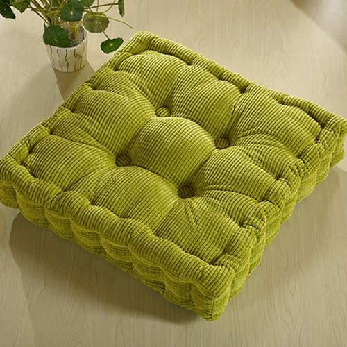 40x40cm Floor Pillow, Meditation Pillow, Square Floor Cushion, Cushion Pillow Thick Soft Chair Seat Room Tatami Cushion for Home Decoration Green - color: Green