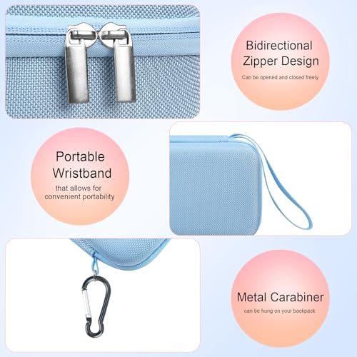Elonbo Carrying Case for KODAK PIXPRO AZ528/ AZ255/ AZ405/ AZ425/ AZ401 Digital Camera, Kodak PIXPRO Astro Zoom Vlogging Camera Hard Travel Storage Bag, Mesh Pocket fits Battery Cable, Blue - color: Blue