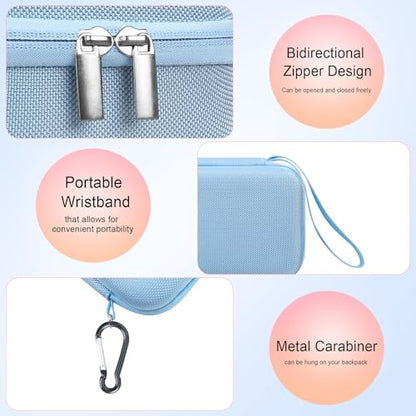 Elonbo Carrying Case for KODAK PIXPRO AZ528/ AZ255/ AZ405/ AZ425/ AZ401 Digital Camera, Kodak PIXPRO Astro Zoom Vlogging Camera Hard Travel Storage Bag, Mesh Pocket fits Battery Cable, Blue - color: Blue