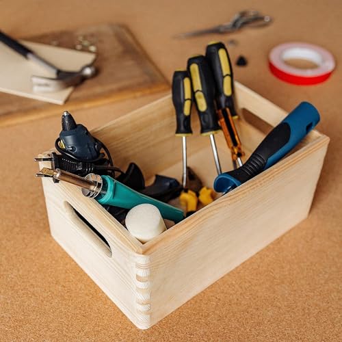 WELL HOME - Solid Pine Stackable Storage Box 30x20x15cm