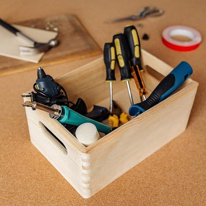WELL HOME - Solid Pine Stackable Storage Box 30x20x15cm