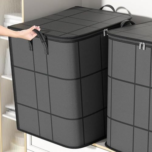 1 Pcs 180L Sturdy Oversized Storage Bag Organizer,Waterproof Non-Woven Moving Bags with Double Zippers & Reinforced Handles for Moving Supplies,Traveling,Clothes,Blankets