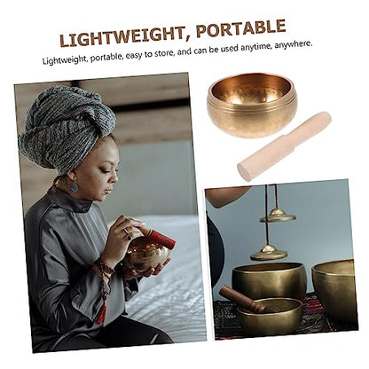 1Set Professional Meditation Singing Bowl with Stick and Gasket for Healing Music for Yoga and