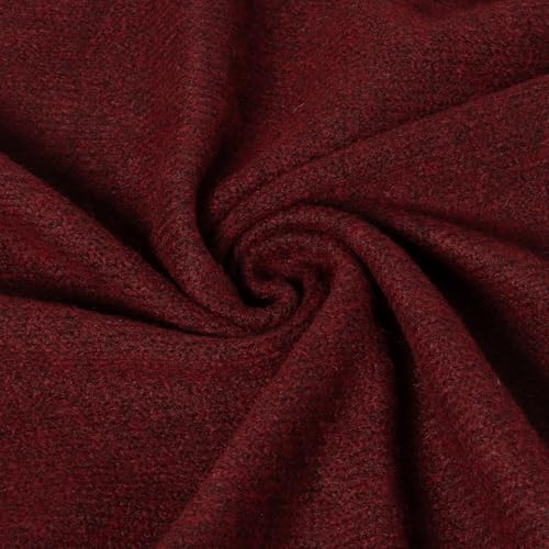 RIIQIICHY Shawl Wrap Women Pashmina Triangle Cape Knit Sweater Scarf for Fall Winter Fashion Accessory - color: Dark Red