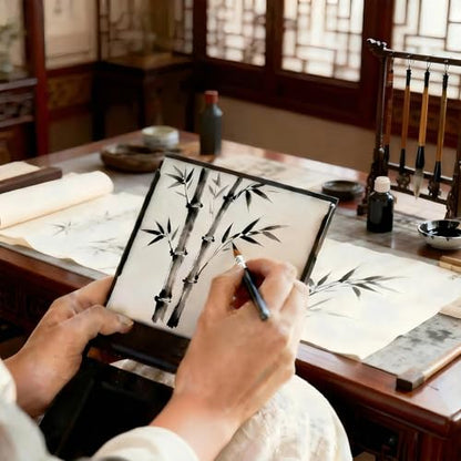 Buddha Water Painting Board, Magic Canvas Mini Water Drawing Mat with Brush for Painting, Sketching & Meditation, As Relaxing Gifts (1)