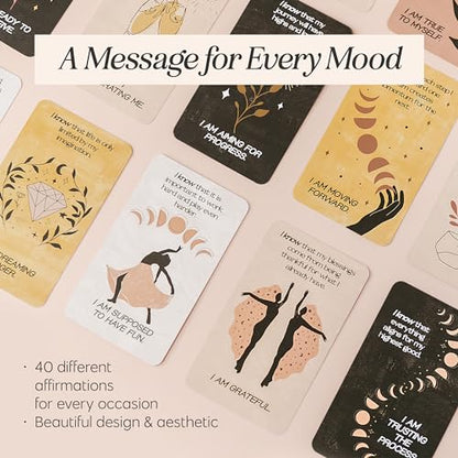 The Know Collection Dreamer's Deck Affirmation Cards, 40 Positive Daily Affirmations for Mindfulness and Motivation, Inspirational Oracle Deck for Self-Care and Manifestation, Birthday Gift for Mom