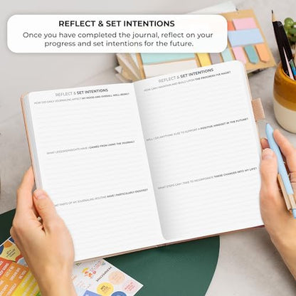 Clever Fox Four-Minute Journal – Daily Positivity Journal with Prompts – Motivational Affirmation, Mental Health & Habit Tracker (Rose Gold) - color: Rose Gold