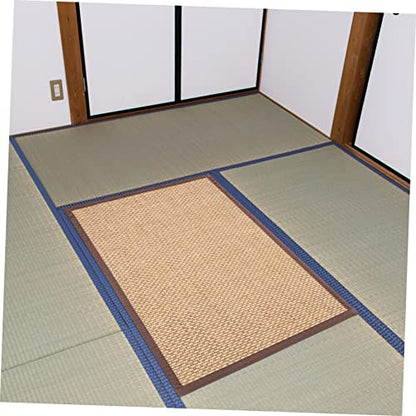 Zerodeko Japanese Zabuton Bamboo Woven Floor Cushion Meditation Pad 30x40cm Home Decorative Seating Mat