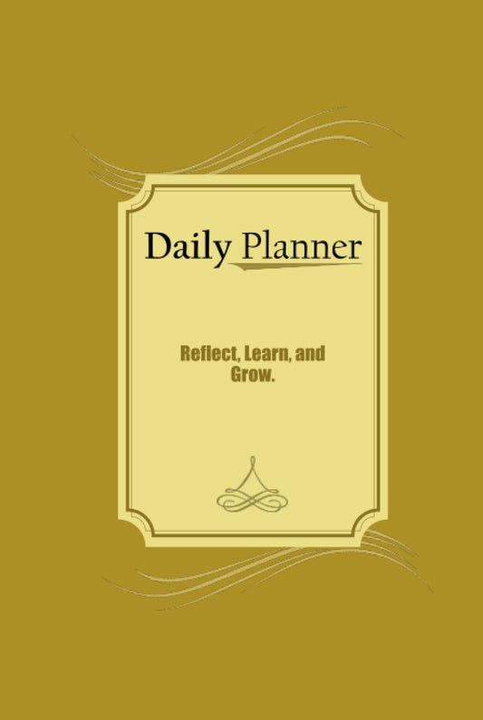 Reflect, Learn, and Grow: 182 pages, 6x9 inches, Daily Planner Notebook For Productivity, Gratitude, and Mindfulness.