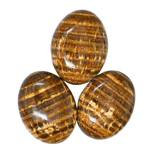 Amazing Gemstone Aragonite Crystals and Healing Stones - Large Palm Stone Crystals Piedra - Crystal for Good Luck, Balanced Positive Energy, Meditation - Unique Stocking Stuffers Gifts for Women, Men - color: Aragonite