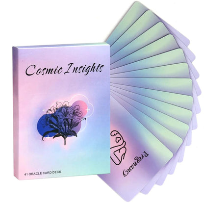41 Insight Message Cards Deck – Daily Clarity & Reflection Cards, Compact 10.4 × 7.3 cm, English Version