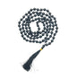 GEMSCITE Japa Mala 108 Prayer Beads Perfect for Meditation Spiritual Mala Necklace & Wrist Mala Bracelet - color: Black Agate, size: Hand Knotted