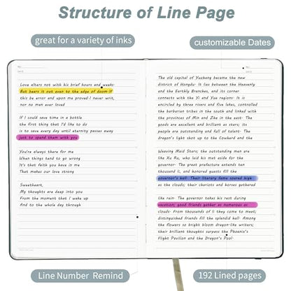 Lined Journal, 192 Pages, 5.7''x8.3'', 100 GSM Thick Paper, Hardcover Notebook for Work, Journaling Notebooks for Men, Women, Green