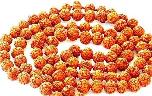 Rudraksh Mala, Natural Himalayan Genuine Original Rudraksha Rosary - style: Rudraksh Jaap mala 8-9MM