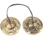 Meditation Bell, 6.5cm Tibetan Tingsha Cymbals Meditation Chime Bells Yoga Finger Chime Buddhist Percussion Instruments (double dragon pattern) - size: double dragon pattern