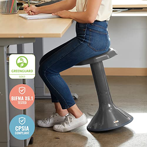 ECR4Kids ACE Active Core Engagement Wobble Stool, 20-Inch Seat Height, Flexible Seating, Grey - color: Grey