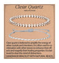 QOGIR 2pcs Handmade Healing Bracelet, Natural Gem Stone Crystal Elastic Bracelet - color: Clear Quartz(Stone of Amplification), size: 4mm