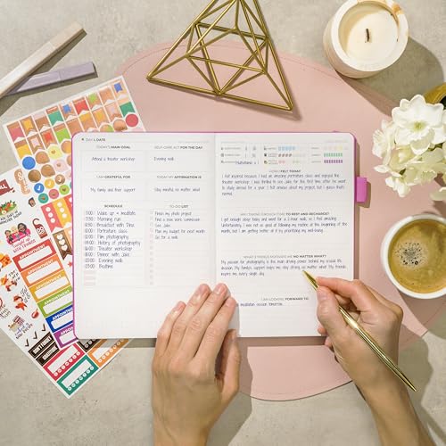 Clever Fox Self-Care Journal – Daily Reflection Notebook – Mental Health & Personal Development Planner, Meditation & Mood Log, A5 (Violet Blossom) - color: Violet Blossom, size: A5 (5.8'' x 8.3'')