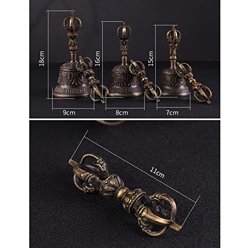 Hand Bell, Brings A Unique Decorative Element To Your Space When Displayed On A Table, Desk Or Shelf(18cm) - size: 18cm