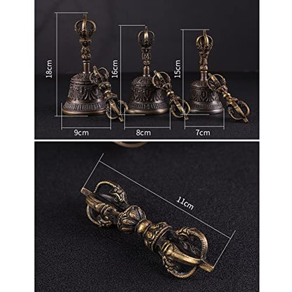 Hand Bell, Brings A Unique Decorative Element To Your Space When Displayed On A Table, Desk Or Shelf(18cm) - size: 18cm