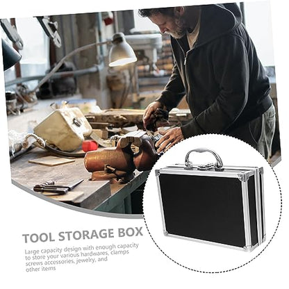 UPKOCH Multi-functional Aluminum Case Storage Box Briefcases for Men Hard Gadget Storage Box Portable