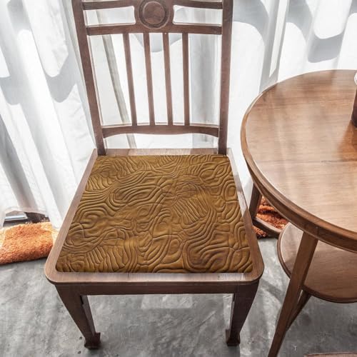 Golden Pattern Degrees of Comfort Meditation Floor Pillow, Square Large Pillows Seating for Adults, Tufted Corduroy Cushions for Outdoor Yoga Tatami Fireplace Living Room 15x15 Inch
