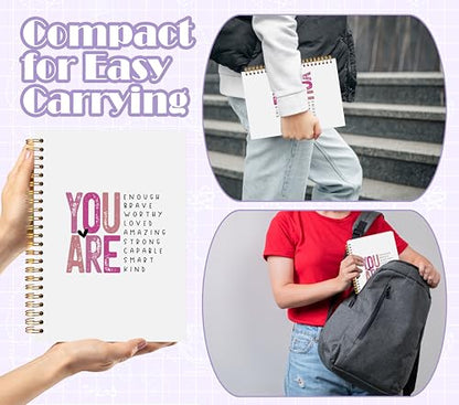 You Are Enough Inspirational Notebook Journal 5.5x8.3, Motivational Affirmation Journal Notebooks for Note Taking, Positive Affirmation Gifts Hardcover Spiral Notebook - color: Inspirational Notebook 05