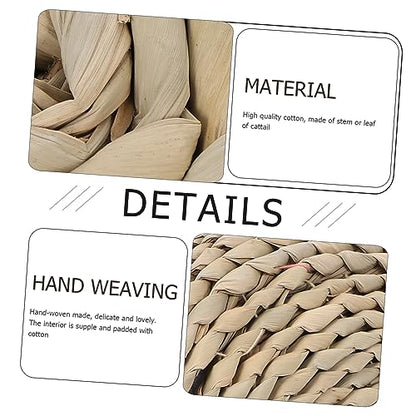 KICHOUSE Thicken Meditation Mat Cotton Yoga Mat for Women Home Round Seat Photo Background Pad