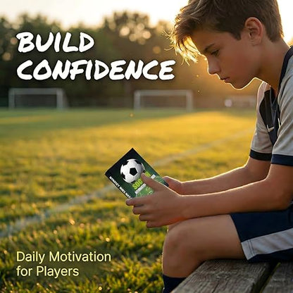 Soccer Affirmation Cards for Kids Teens – 54 Motivational Cards for Confidence, Focus & Game Day Preparation – Fun Soccer Gift for Players & Coaches