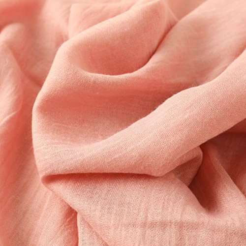 Jeelow Solid Color Scarf Wrap Shawl for Women Men – Soft Lightweight Head Scarf, All Season, Travel Beach Office Daily Wear - color: Peach