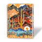 XUNLURY Western Stained Glass Cactus Desert Notebook, Boho Sunset Western Journal, Abstract Jigsaw Puzzle Journal, Vibrant Southwestern Hardcover Spiral Notebook, 5.5x8.3 Inch - color: Color_9