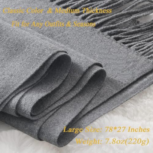 Ciormis Pashmina Scarf for Women, Soft Pashminas Shawls and Wraps for Evening Dresses, Wedding Bride Bridesmaid Shawls Scarf - color: J# Grey