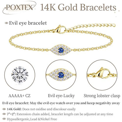 3mm Diamond Classic Tennis Bracelet for Women Dainty, Gold Jesus Cross Bracelets Trendy, 14K Gold Plated Heart/Evil Eye/Pearl/Starfish & Seashell Charm Bracelets for Women Bulk - style: Gold Plated Evileye