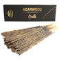 Oud Agarwood Incense Sticks - Artisan Luxury Masala Incense - Handrolled Long-Burning (75 Minutes) Extra-Thick Sticks - Exotic Divine Scent for Home, Spirituality & Meditation - Oudh