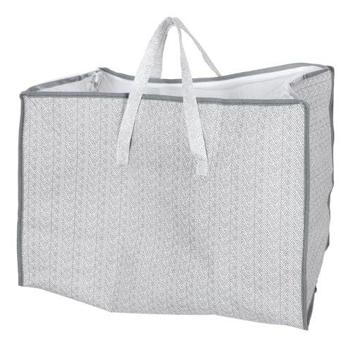 Zerodeko Multi Functional Large Storage Bag with Zipper for Clothes Blankets and Luggage Versatile Organizer for Home Travel and Moving Arrow Design for Closet