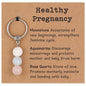 Healing Crystal Keychain Gift for New Beginnings Calming Anxiety Luck Protection Natural Gemstone Keychain for Women - color: Healthy Pregnancy