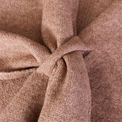 Shawls Wraps Women Triangle Sweater Scarf Warm Wool Blend Pashmina Cape Cold Weather Neck Warmer Winter Fall Accessory - color: Solid-camel