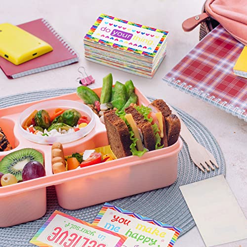 Jinei 300 Inspirational Affirmation Cards Bulk Daily Positive Motivational Gifts Cards Small Mini Encouragement Quotes for Women Coworker Team(Rainbow Style) - style: Rainbow Style