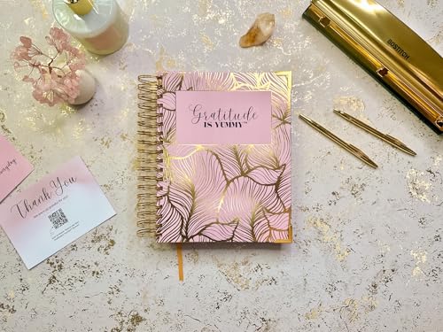 Gratitude is Yummy® 90-Day Grattitude Journal – Manifestation Journal with Prompts, Law of Attraction Daily Guided Journal for Self Care, Mindset & Abundance (Luxury Hardcover Gift Set)