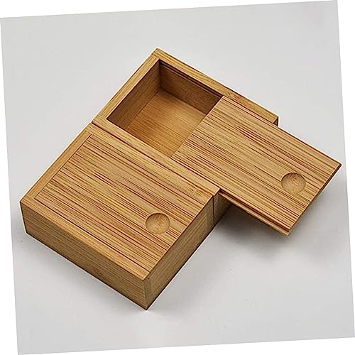 Veemoon 1pc Bamboo Storage Box for Jewelry and Makeup Chic Decorative Organizer Lids Versatile Storage for Bedroom Bathroom and Living Room and Practical Design