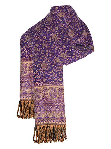 PURPLE BEIGE FLORAL BLANKET SCARF LUXURY PREMIUM QUALITY HANDMADE FASHION SCAR MADE OF YAK WOOL Shawl Blanket stole unisex Travel Wrap Meditation Soft gift for her