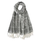 Paisley Pashmina Rave Shawl Scarf-Women's Reversible Ethnic Jacquard Pashmina Wraps for Travel - color: C#.silver White