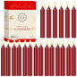 Raajsee Unscented Mini Taper Candles Pack of 20, Red | 5 Inches (H) Dinner Candle Sticks| Smokeless, and Dripless| Paraffin Wax with Cotton Wicks | Long Burning Time - color: Red, size: 5 Inch - Pack of 20