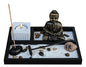 Zen Garden Deluxe Desk Meditation Garden Buddha Statue with Tea Light Holder, Incense Holder, Incense, Rocks, Sand, and Rake (Candle Not Included)