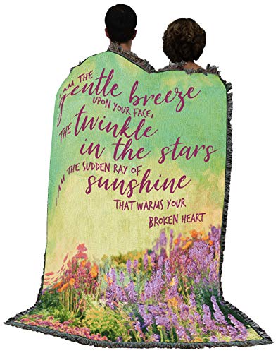Pure Country Weavers I Am The Gentle Breeze Upon Your Face Blanket Flowers - Sympathy Bereavement Gift Tapestry Throw Woven from Cotton - Made in the USA (72x54)
