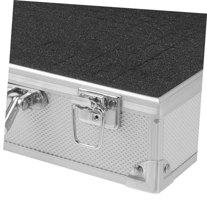 Portable Aluminum Alloy Tool Box with Sponge Lining Versatile Briefcase for Office Home Stylish Storage for Instruments Documents Lightweight Easy to Carry