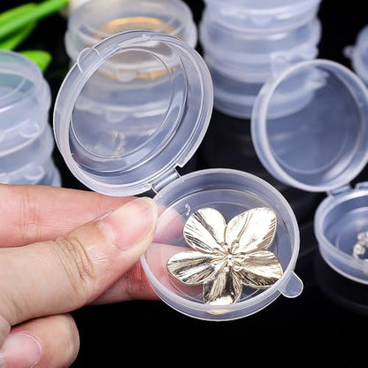 Mini Plastic Storage Box Containers Transparent Portable Organizer Holder Jewelry Rings Packaging Case,5PCS - size: 5PCS