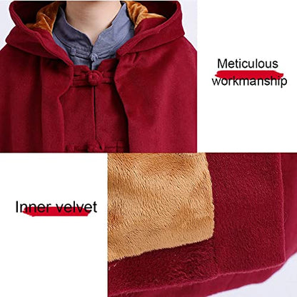 Meditation Hooded Cloak Buddhist ed Monk Outfit Winter Meditation Clothing Robe Unisex - color: B., size: Large